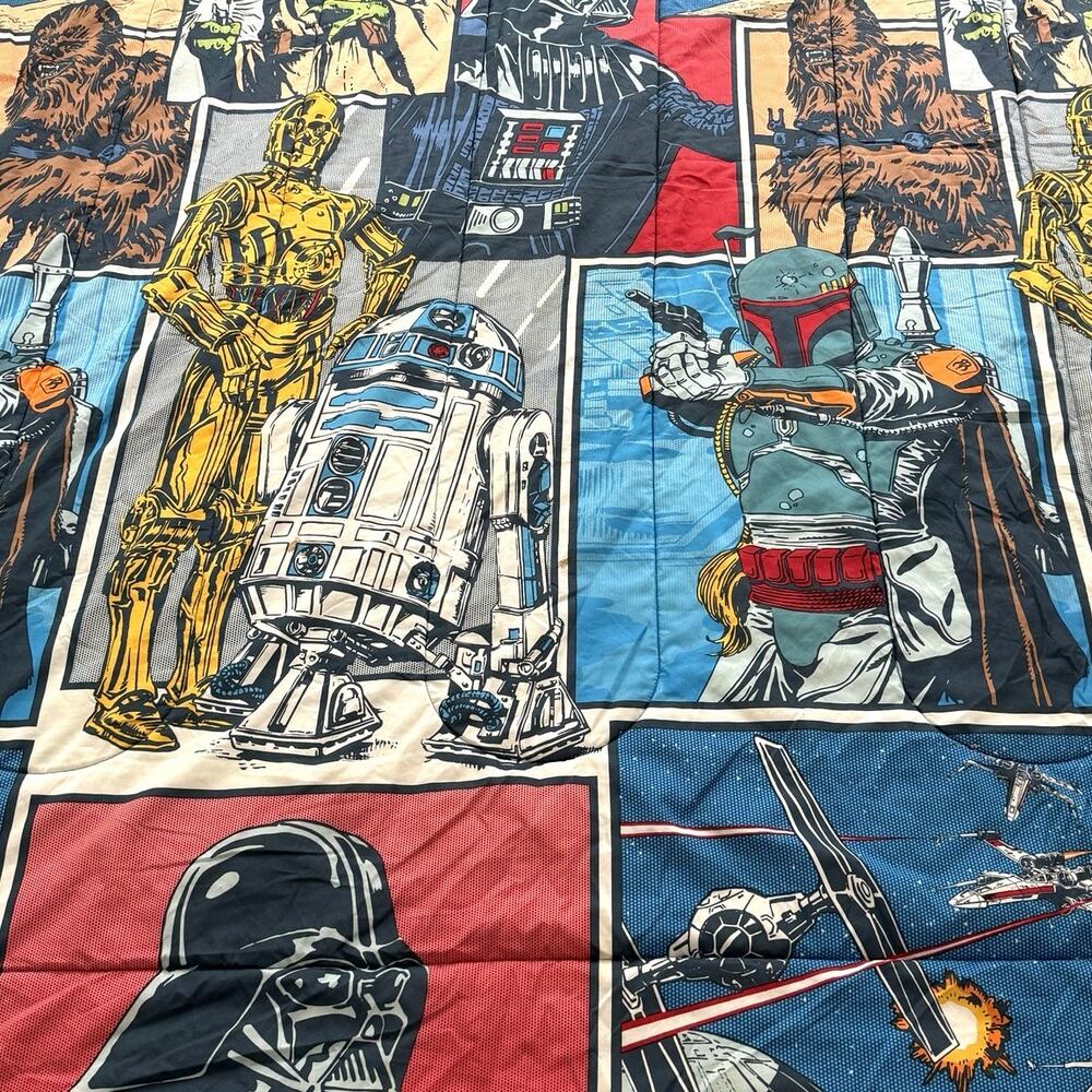 Star Wars Empire Strikes Back Comforter double sided Vadar Yoda Chewbacca - Picture 3 of 4